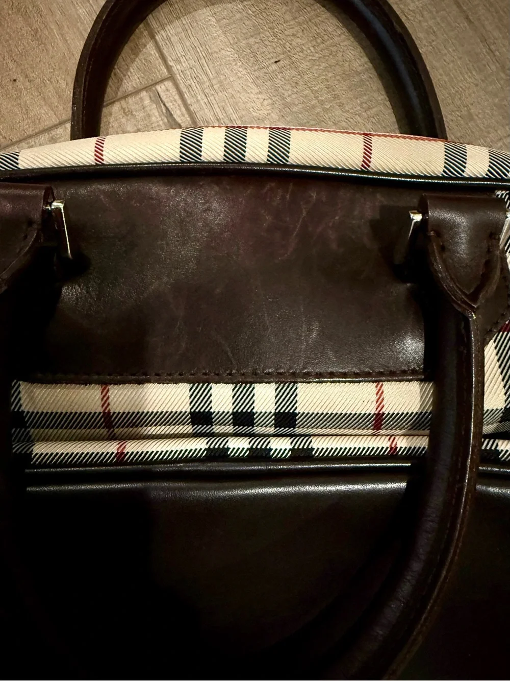 Burberry Y2K Check Nylon Bowler Medium